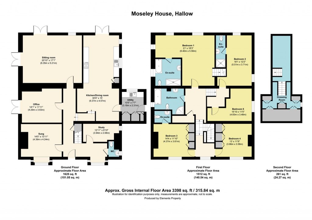 Floorplans For Moseley Road, Hallow, Worcester