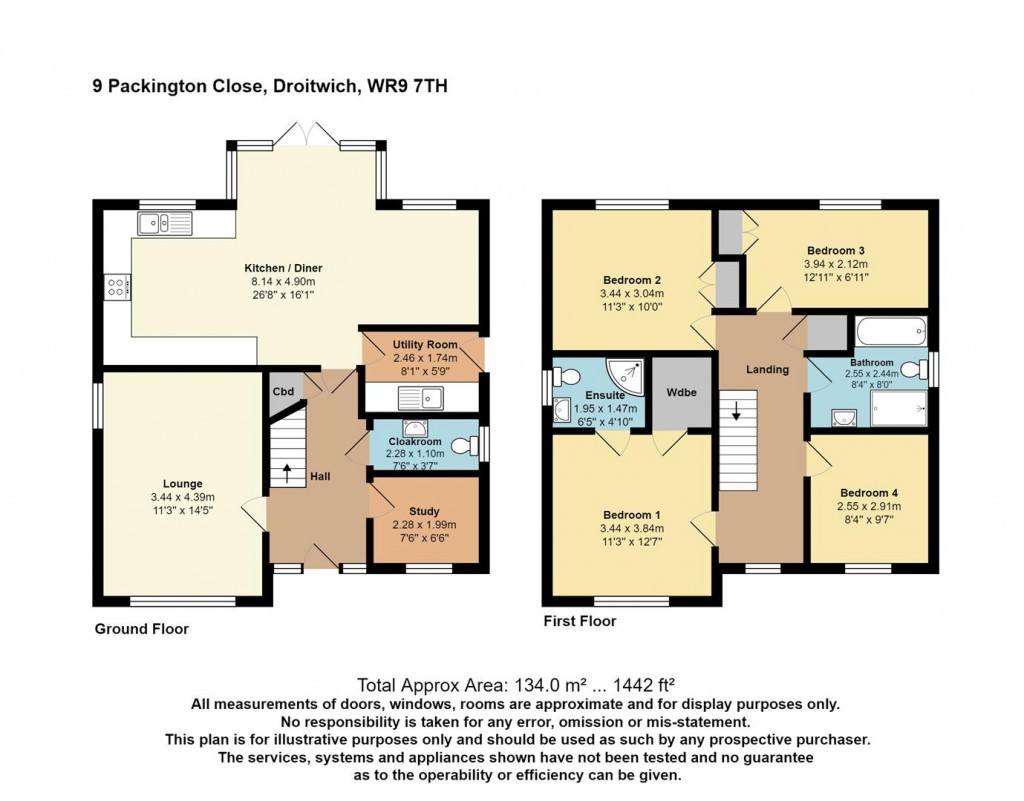 Floorplans For Pakington Close, Copcut, Droitwich