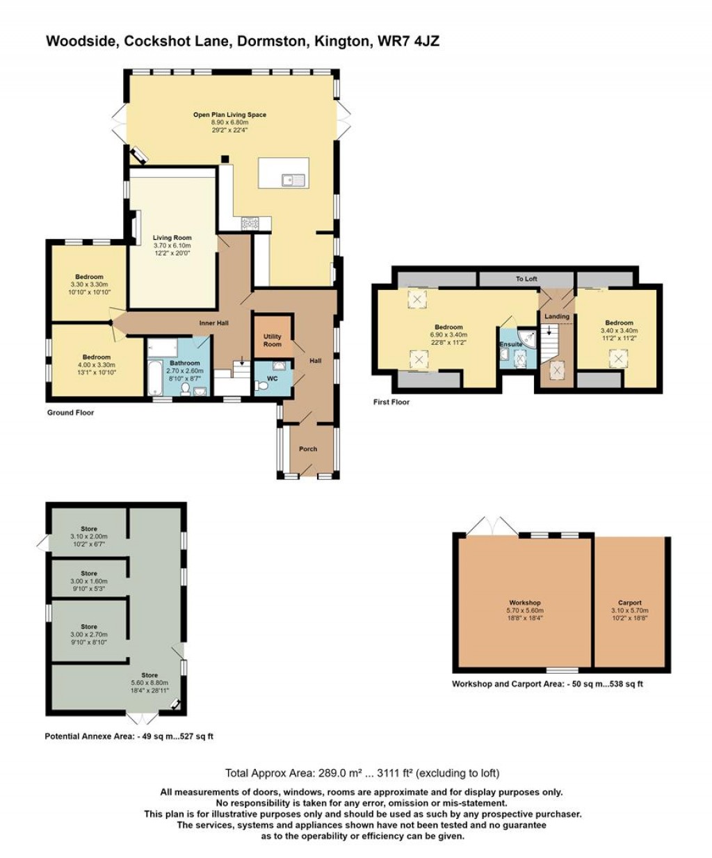 Floorplans For Cockshot Lane, Dormston, Worcester
