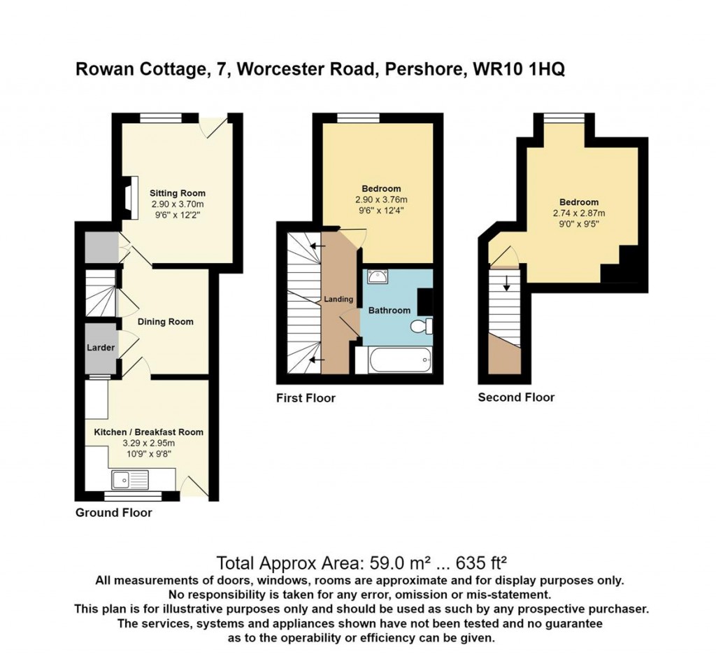Floorplans For Worcester Road, Pershore