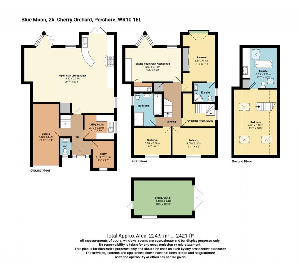 Floorplans For 2b Cherry Orchard, Pershore