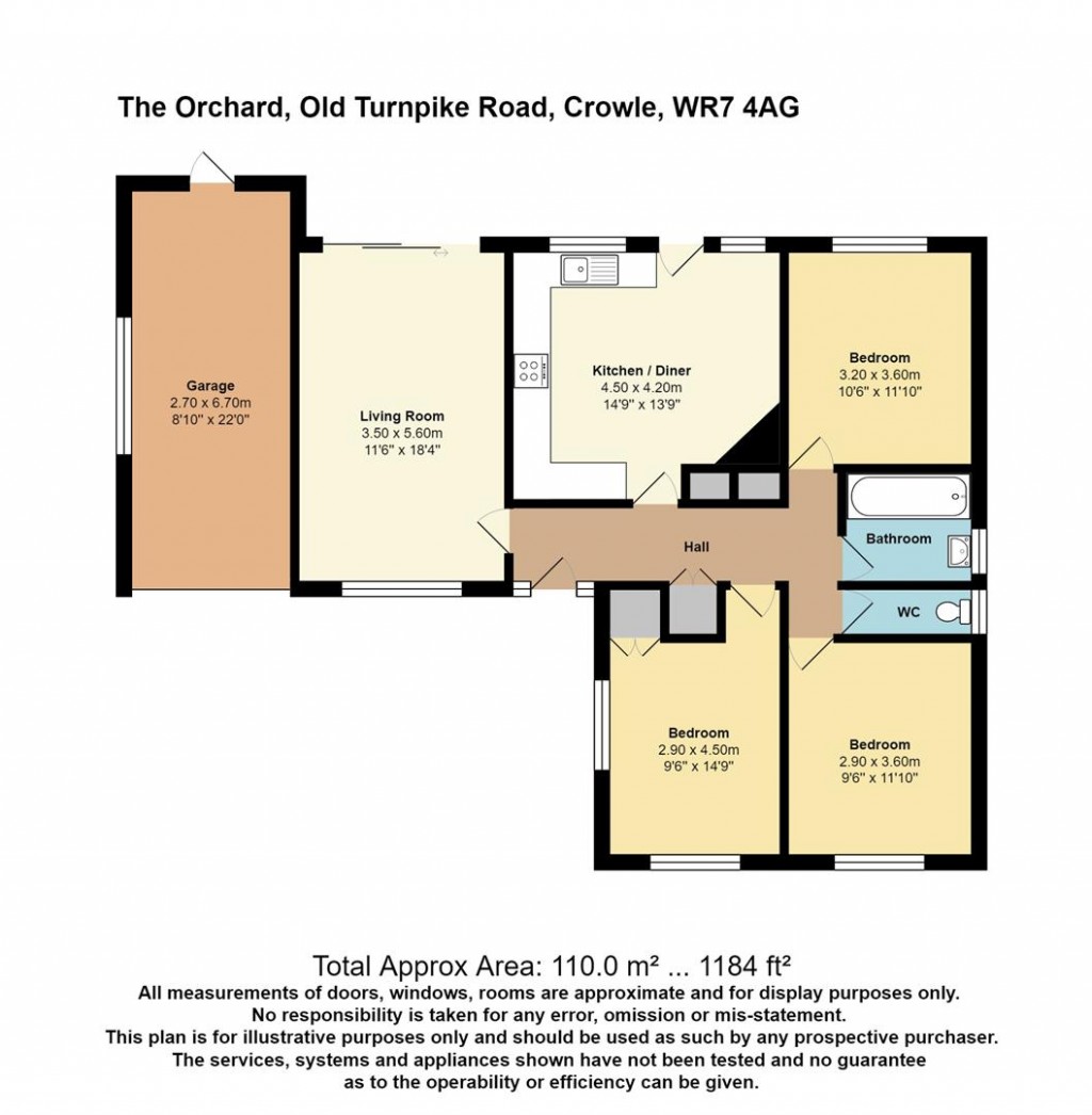 Floorplans For Old Turnpike Road, Crowle, Worcestershire