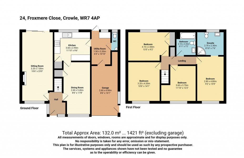Floorplans For Froxmere Close, Crowle, Worcester