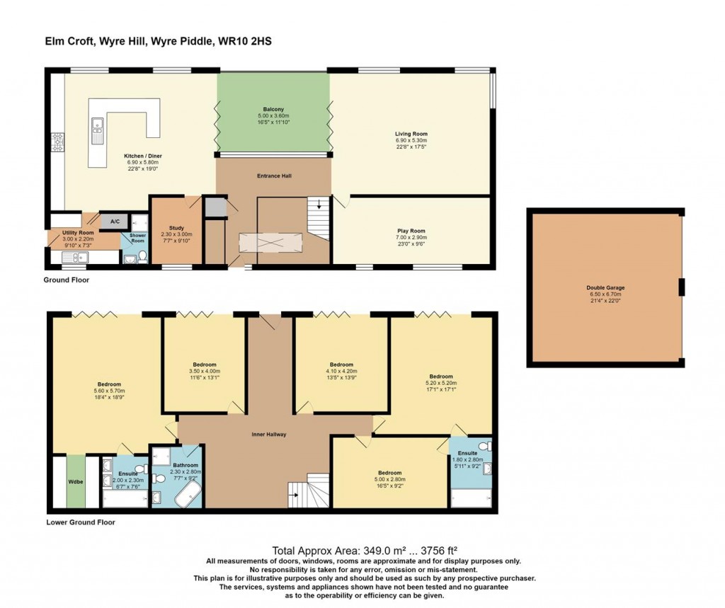 Floorplans For Wyre Hill, Wyre Piddle