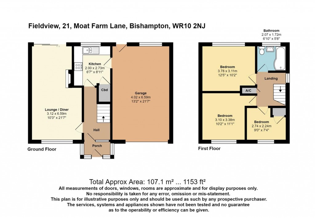 Floorplans For Moat Farm Lane, Bishampton, Pershore, Worcestershire
