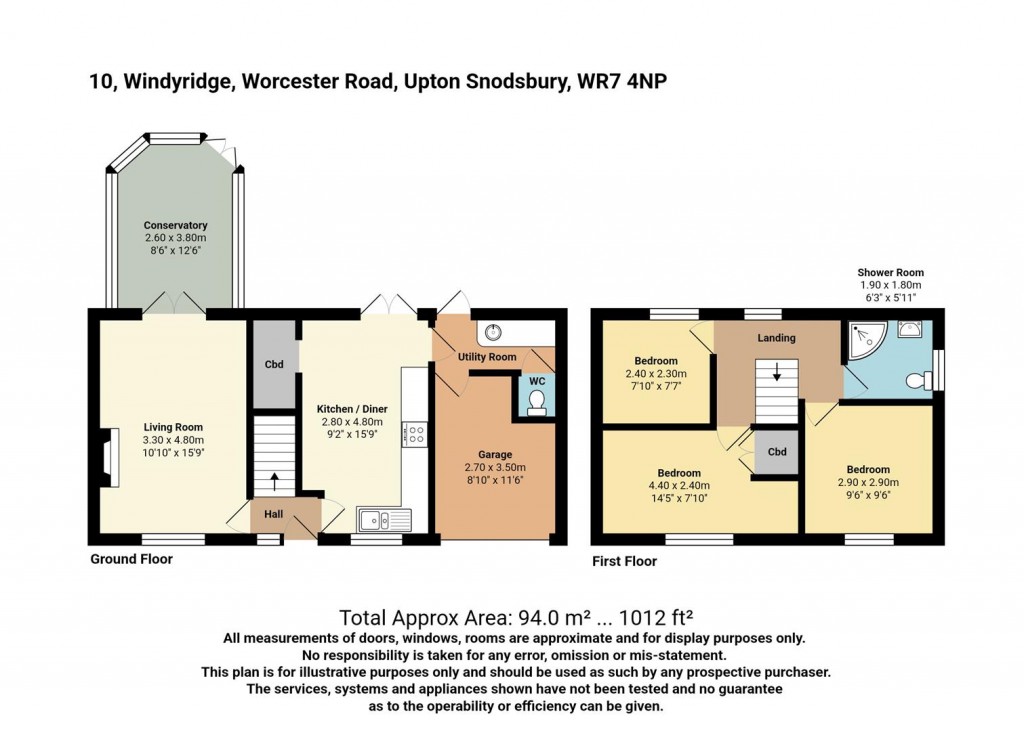 Floorplans For Windyridge, Upton Snodsbury, Worcester