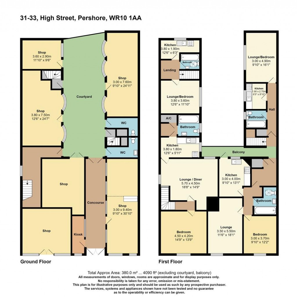 Floorplans For High Street, Pershore