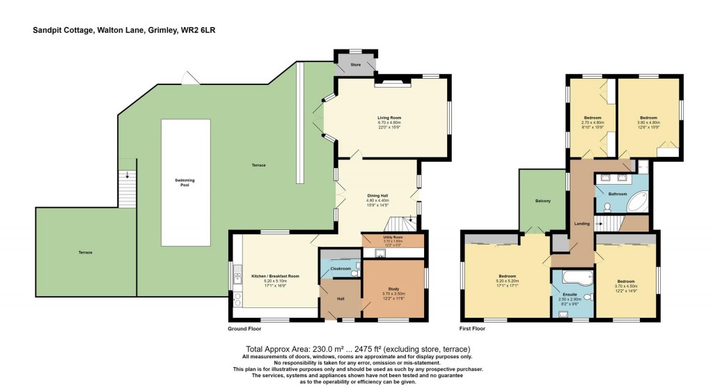 Floorplans For Walton Lane, Grimley, Worcestershire