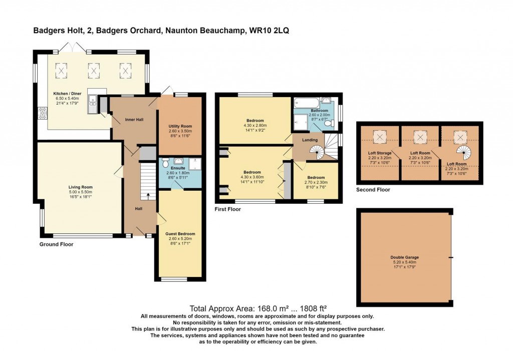 Floorplans For Badgers Orchard, Naunton Beauchamp, Pershore