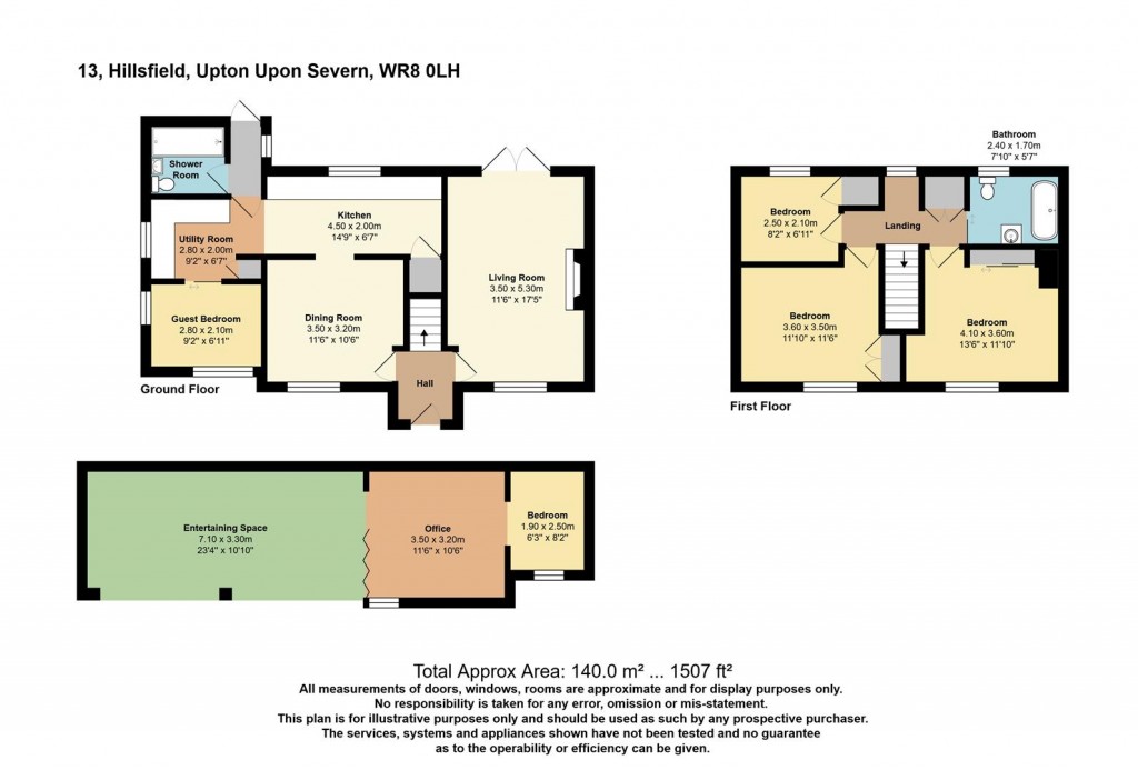Floorplans For Hillsfield, Upton-Upon-Severn, Worcester
