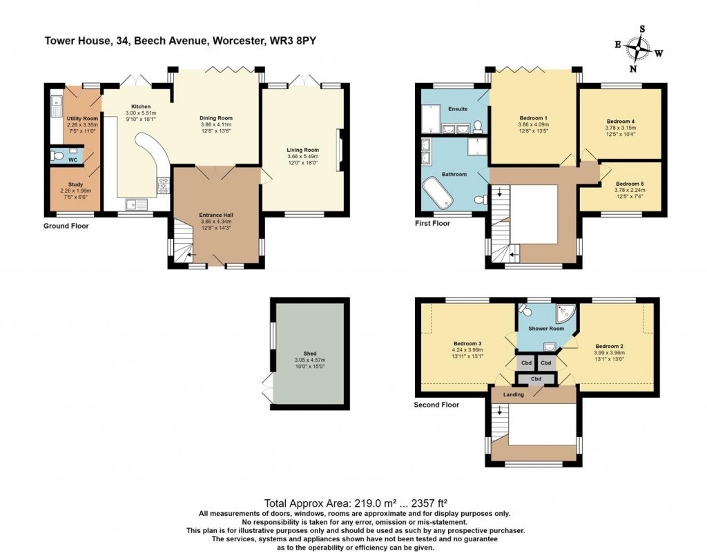Floorplans For Beech Avenue, Worcester, Worcestershire