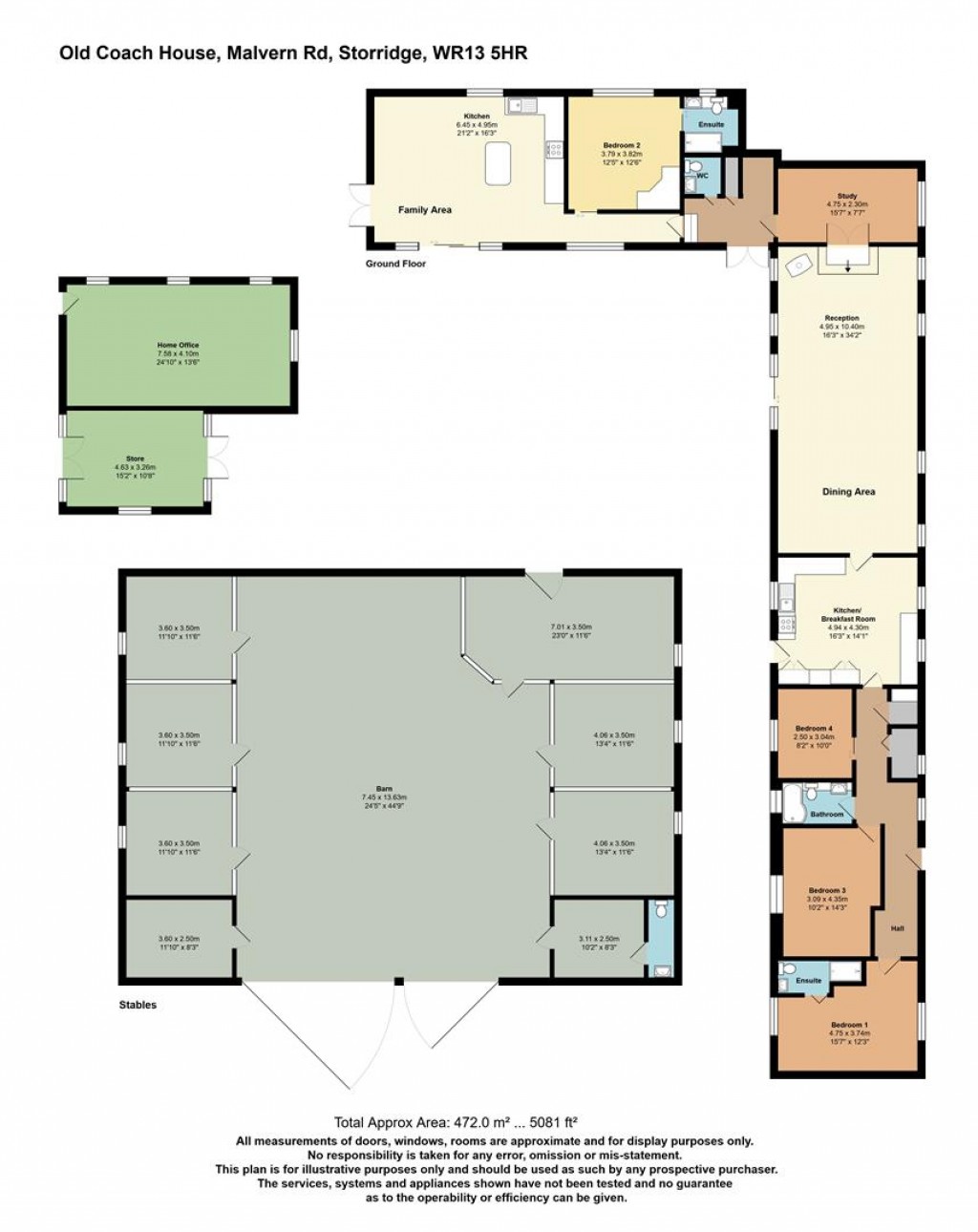 Floorplans For Malvern Road, Storridge, Malvern