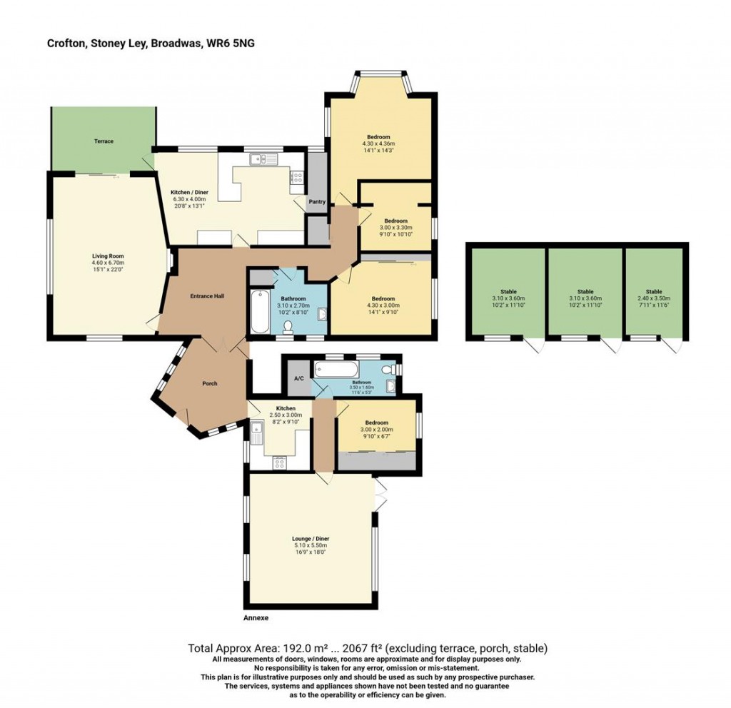 Floorplans For Stoney Ley, Broadwas, Worcester