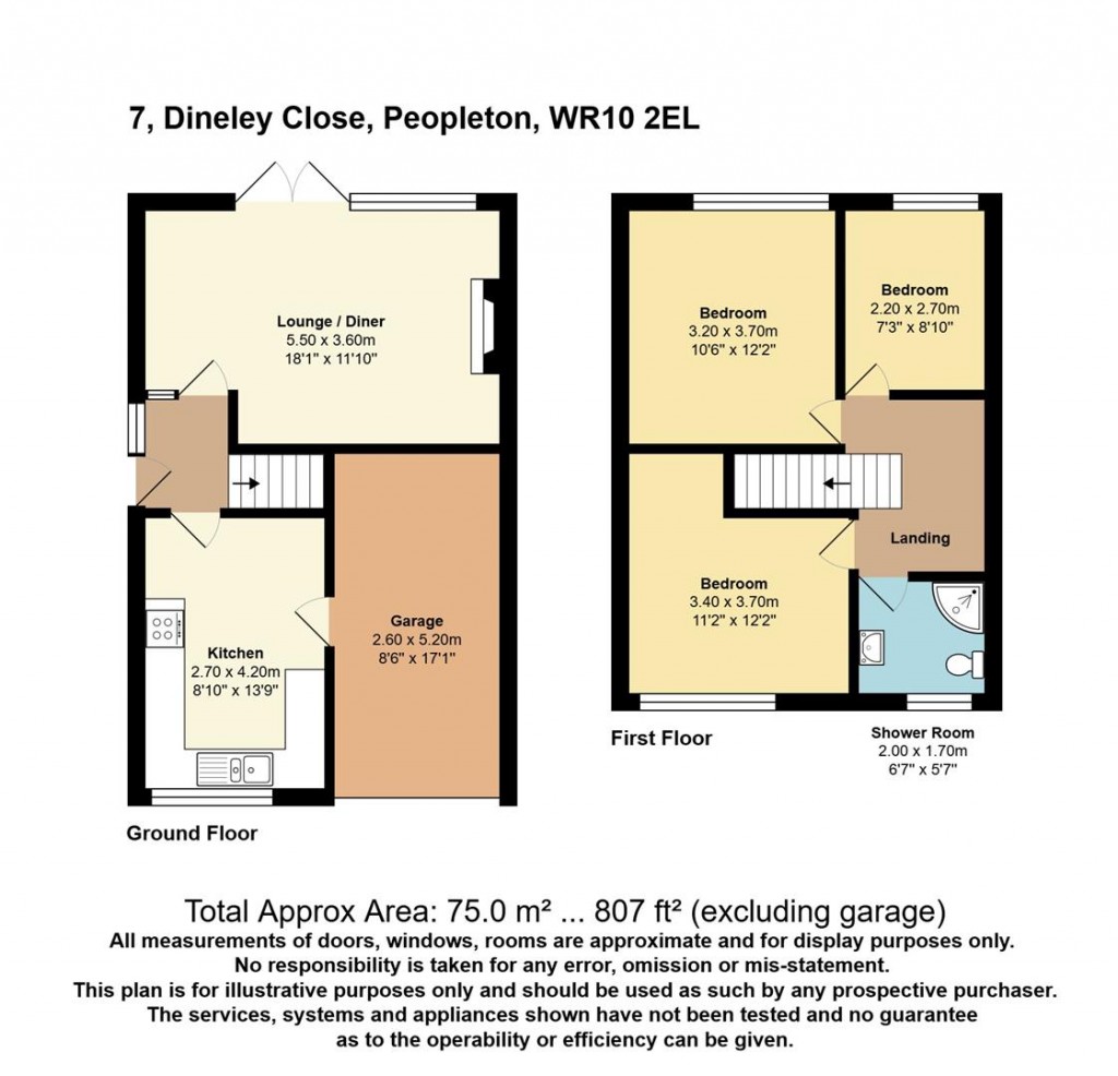 Floorplans For Dineley Close, Peopleton, Pershore