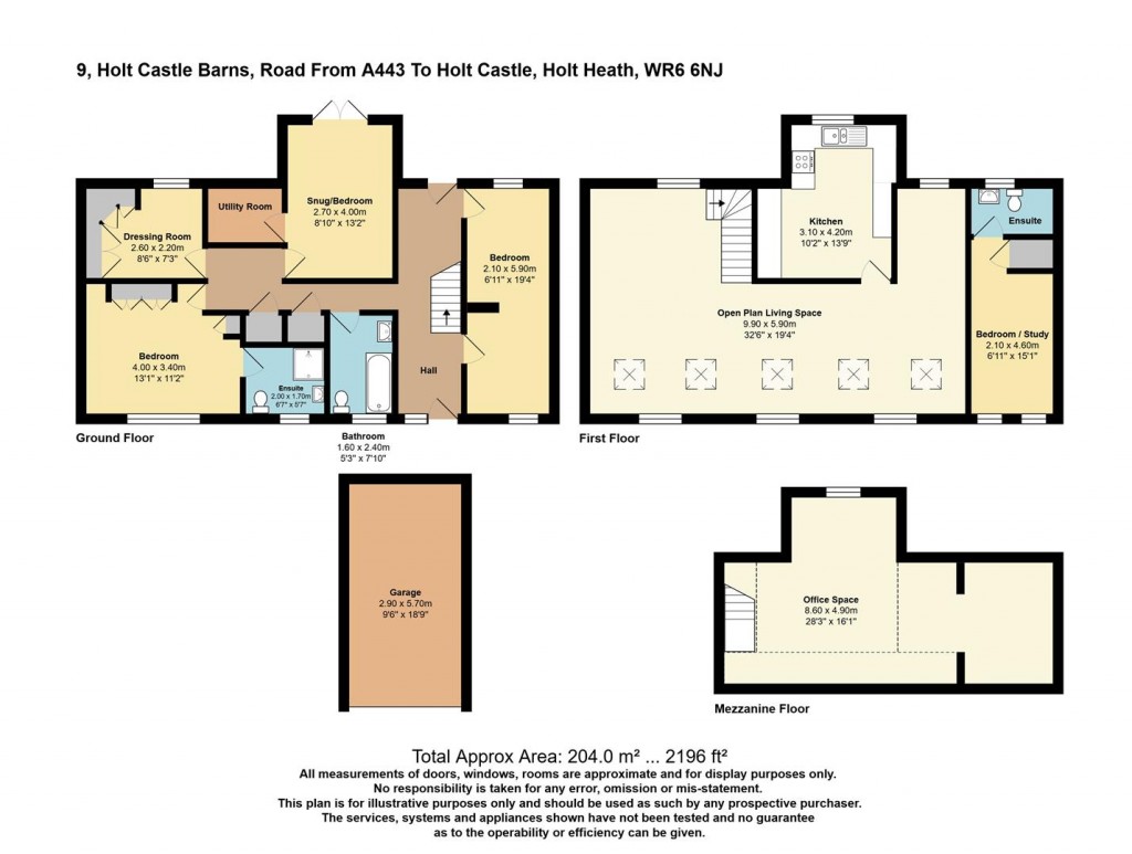 Floorplans For Holt Castle Barns, Holt Heath, Worcester