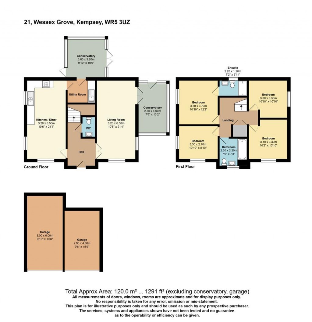 Floorplans For Wessex Grove, Kempsey, Worcester