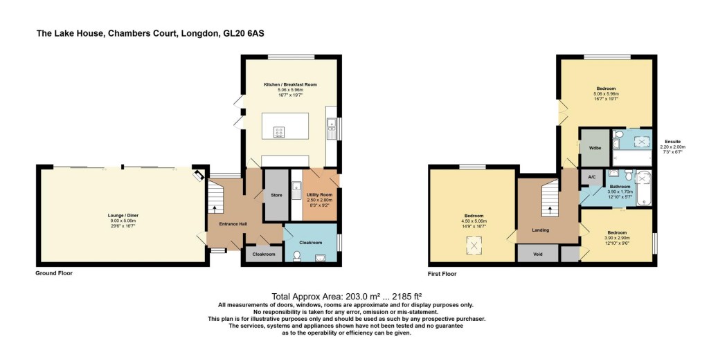 Floorplans For The Lake House, Chambers Court, Longdon,
