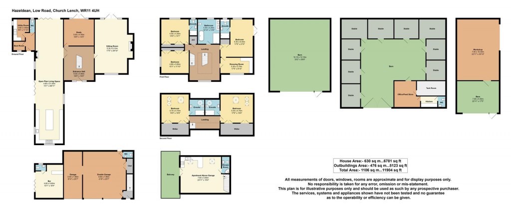 Floorplans For Low Road, Church Lench, Evesham
