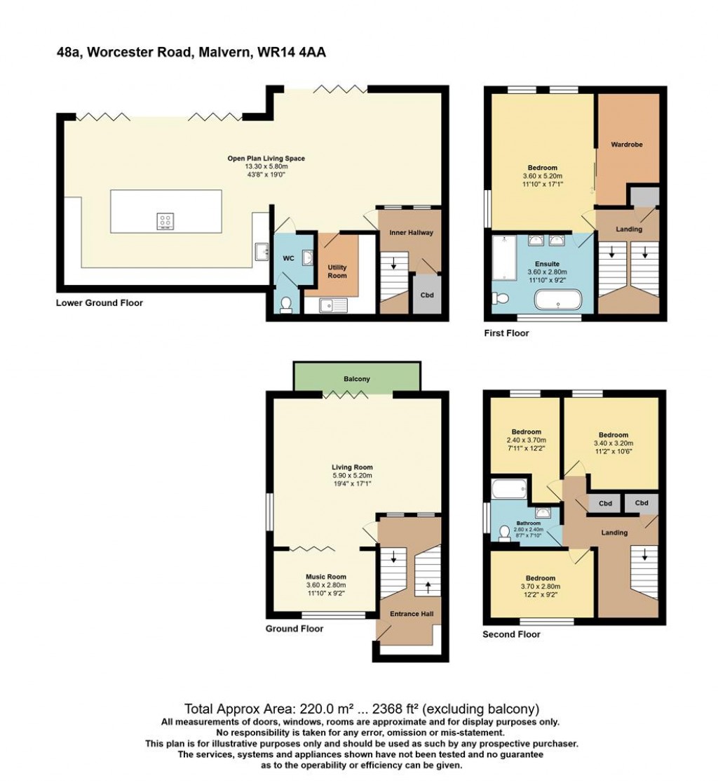 Floorplans For Worcester Road, Malvern